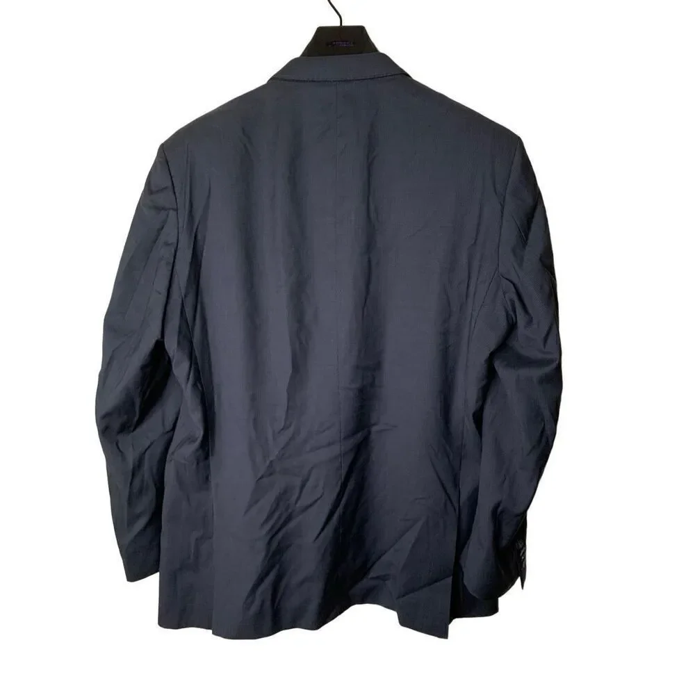 Peter Millar 100% wool blazer suit jacket navy double vented men's size 44R
